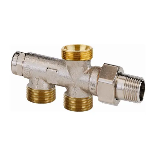 IMI Heimeier Zweirohrverteiler Duolux mit Absperrung und Voreinstellung - Thermostate für effiziente Heizungssteuerung, ermöglicht präzise Voreinstellung und komfortable Absperrfunktion für optimale Wärmeverteilung.