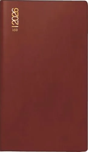 rido/idé Taschenkalender Mod. TM 15 2026 | A6, Kunststoff, bordeaux