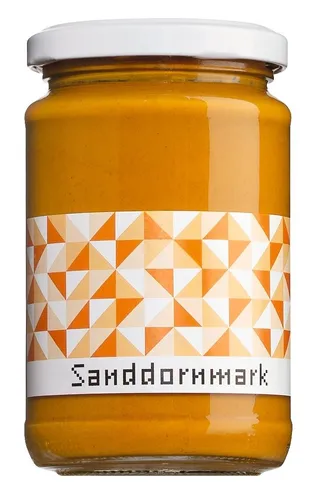 Le Specialità di Viani Sanddornmark ungesüßt - Brotaufstrich aus 100% Sanddornfrüchten, ungesüßt und reich an Vitaminen – ideal für gesundheitsbewusste Genießer.