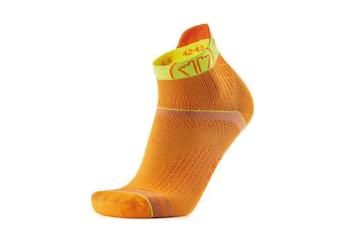 Sidas Laufsocken RUN FEEL gelb 37 - Herrensocken für optimalen Komfort und Feuchtigkeitsmanagement beim Laufen, aus atmungsaktiver Polyamid-Mischung in auffälligem Gelb.