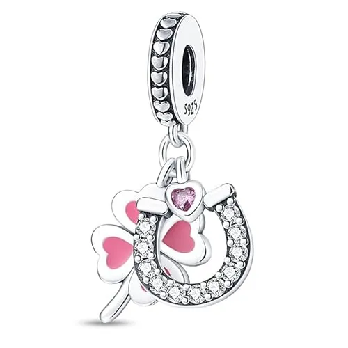 TINSLO Charm Anhänger Damen 925 Sterling Silber für Armband Charms Beads passend für Pandora Armband und Halskette, Kompatibel mit Europäischen Armbänder für Frauen Mädchen