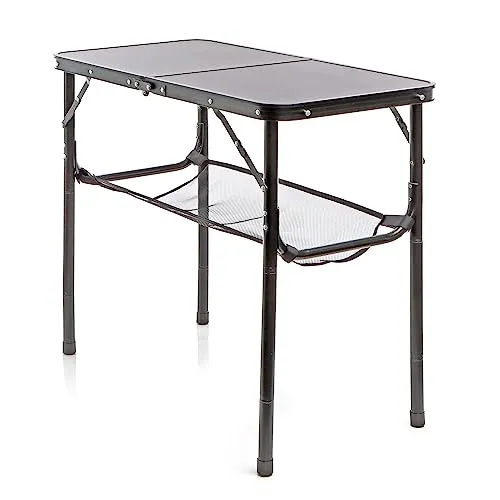 Toboli Campingtisch Schwarz 80x40cm