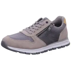 Rieker Herren B0505 Sneaker Low, Grau, 43 EU - Herren-Sneaker aus echtem Leder mit herausnehmbarer Einlegesohle für optimalen Komfort und individuelle Anpassung.