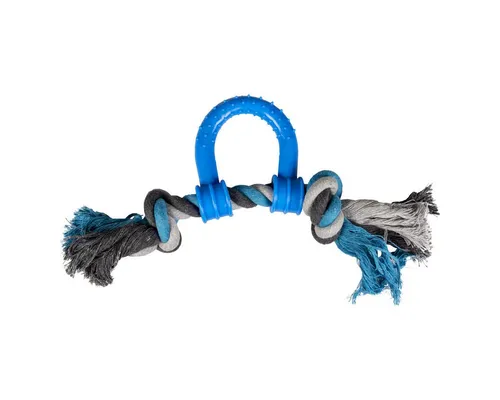 DUVO+ Outdoor-Spielzeug Hundespielzeug Knot Baumwolle Ziegenring & Plastik grau/blau