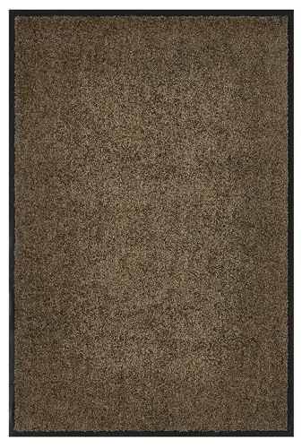 andiamo Premium-Fußmatte Wash & Clean - langlebige Schmutzfangmatte Hauseingang - als Fußmatte innen oder als Fußabtreter im überdachten Außenbereich - saugstarker Fußabstreifer 40 x 60 cm Braun