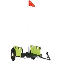 vidaXL Fahrradanhänger – Robuster Lastenanhänger mit Reflektoren - Fahrradanhänger aus strapazierfähigem Oxford-Gewebe und pulverbeschichtetem Eisen, ideal für sicheres Transportieren von Gepäck und mehr bei jedem Wetter.
