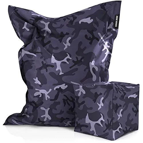 Green Bean XXL Sitzsack 2er Set mit Pouf von Green Bean