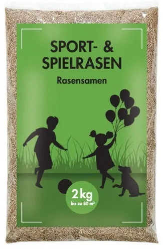 Rasensaatgut Sport- und Spielrasen 2 kg, für ca. 80 m² Saatgut