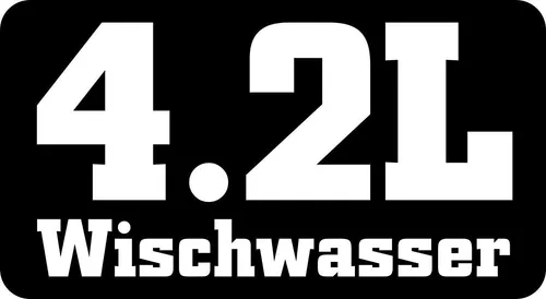 Sticker 4,2 L Wisch-Wasser I kfz_168 I 11 x 6 cm I Auto-Aufkleber Wohnmobil 1