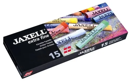 Honsell 46015 - Jaxell extra fine Künstlerpastelle 15er Set - Schreibutensilien mit hoher Farbbrillanz und weichem Farbabstrich, ideal für Künstler, Hobbymaler und Kunstunterricht.