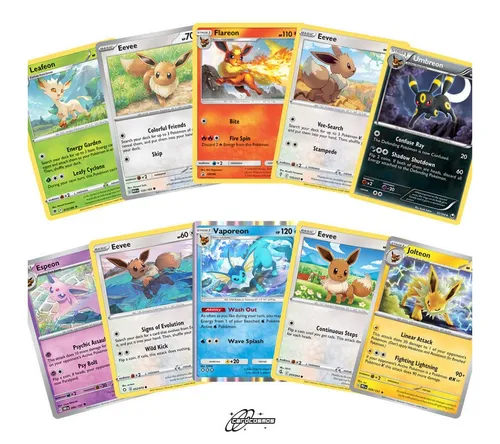 The Pokémon Company Sammelkarte Pokémon Karten Set Englisch–Zufällige Evoli Entwicklungen 5er/10er Set