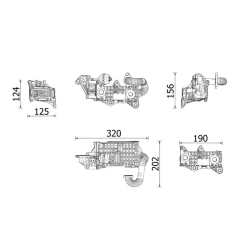 Kühler Abgasrückführung MAHLE CE 43 000P für Citroën Ford C3 - Auspuffanlagen & Zubehör, optimiert die Abgasrückführung für bessere Motorleistung und geringere Emissionen.
