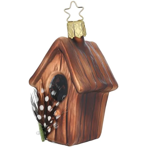 Vogelhäuschen 8cm Inge-Glas Weihnachtsschmuck