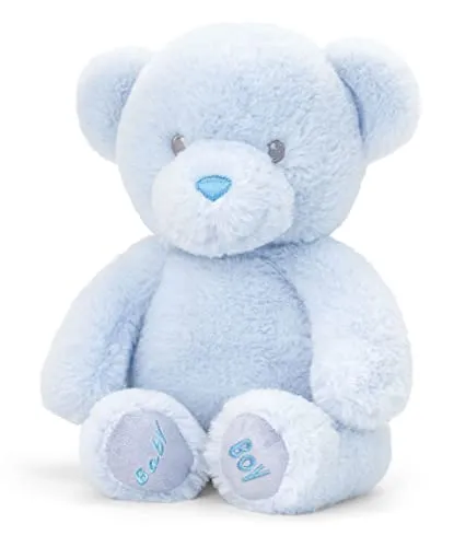 tachi Mittel großes Plüschtier Bärchen blau, Baby Kuscheltier 20 cm, Stofftier Teddy sitzend