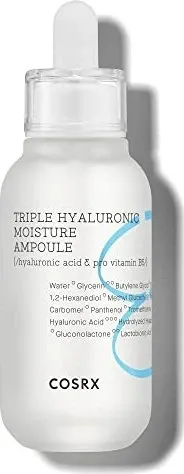Cosrx Hydrium Triple Hyaluronic Moisture Ampoule - Intensiv feuchtigkeitsspendendes Serum - Gesichtspflege für trockene, gereizte Haut mit dreifacher Hyaluronsäure, die die Hautbarriere repariert und für strahlende, klare Haut sorgt.