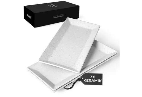 MiaMio Servierplatte Set 3-teilig - Elegantes 3-teiliges Servierplattenset aus hochwertiger Keramik, ideal für jede Gelegenheit. Zeitloses Design und pflegeleicht – perfekt für den täglichen Gebrauch oder besondere Anlässe.
