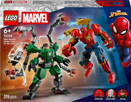 Marvel Super Heroes Mech-Duell: Spider-Man vs. Doc Ock, Konstruktionsspielzeug 76338