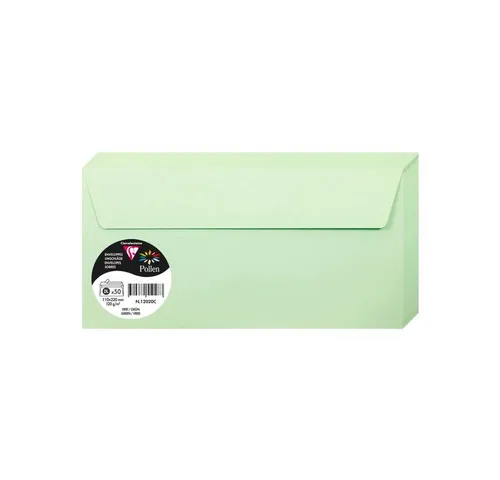 CLAIREFONTAINE Briefumschlag Clairefontaine Umschlag DL grün 120g per 50