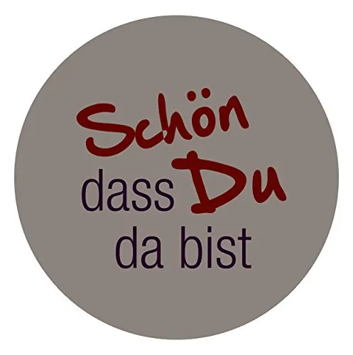 itenga 24x Sticker Schön DASS Du da bist (Motiv 6) 4cm Geschenk Aufkleber runde Spruch