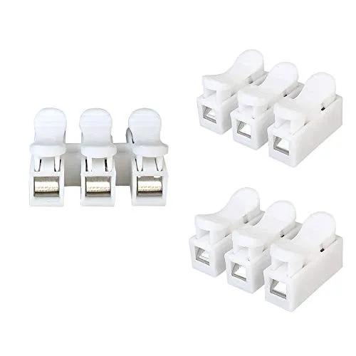 Aiqeer 40 Stück CH3 Federdrahtverbinder Set, Schnelldrahtverbinder Anschlussklemme, Schnellanschluss Klemmenblock