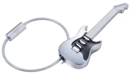 TROIKA Schlüsselanhänger Gitarre STRAT AM RING Musik Rock E-Gitarre Geschenk