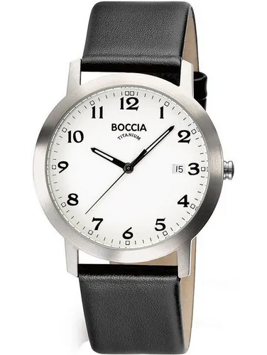 Boccia Uhr 3618-01 in Silbern, Einheitsgröße von Boccia Titanium