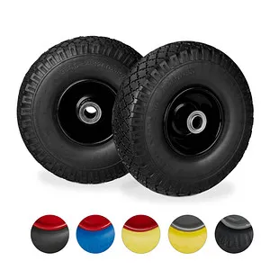 Relaxdays 2x Sackkarrenrad mit pannensicheren Vollgummireifen