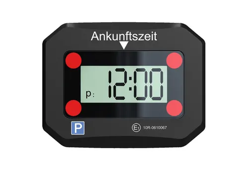 Miraval elektronische Parkscheibe - Digitale Parkscheibe für stressfreies Parken - Parkscheiben mit intelligenter Parkerkennung und flexiblem Zeitintervall. Offizielle Zulassung vom Kraftfahrt-Bundesamt für sorgenfreies Parken.