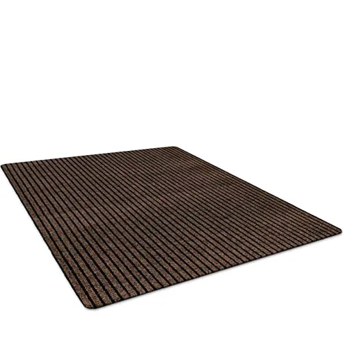 ANRO Schmutzfangmatte Mischa – Fußmatte Türmatte für Innen & Außen | rutschfest & pflegeleicht Flur, Eingang, Balkon, Gewerbe Mischa Braun 90x150cm