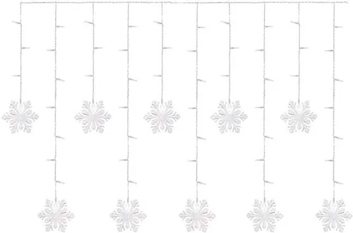 EMOS LED Weihnachtsvorhang - Schneeflocken, 135x50 cm, innen, kaltweiß