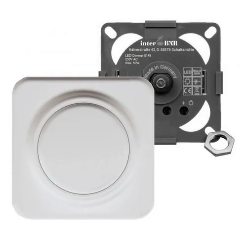 InterBär 8149-008.01 Möbeleinbau-Dimmer Weiß - Smart Home Möbeleinbau-Dimmer, arbeitet geräuschlos und zuverlässig, ideal für LED-Lampen und Halogenlampen, wählbares Dimmprinzip für maximale Flexibilität.