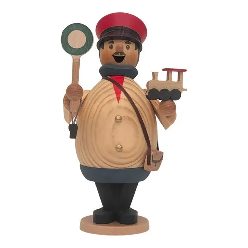 Kuhnert Rauchmann Max Schaffner Figur – Handgemachtes Sammlerstück - Handgefertigte Räucherfigur aus Holz, 16 cm hoch und ideal für die Herbstdekoration. Ein einzigartiges Geschenk für Sammler und Liebhaber traditioneller Erzgebirgskunst.