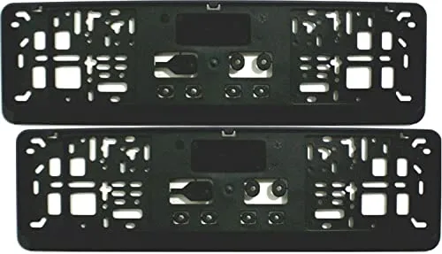 Satz (2 Stück) Kennzeichenhalter - KURZ (46 cm) - PREMIUMQUALITÄT - NEU - inklusive 8 Schrauben - Nummernschildhalter