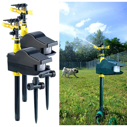 Exbuster 2er Pack Wasserstrahl-Tiervertreiber, Bewegungsmelder,
