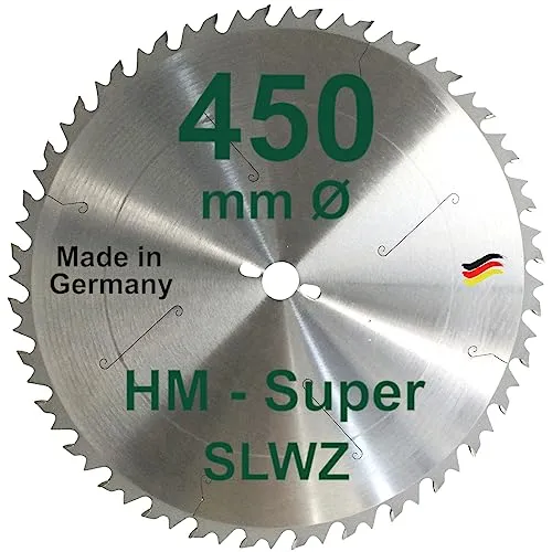HM Sägeblatt 450 x 30 mm S-LWZ Hartmetall Präzision Kreissägeblatt 450mm Wechselzahn mit Spanabweiser SUPER-LWZ Leimholz Tischkreissäge Kreissäge Kappsäge Gehrungssäge Brennholzsäge Tischsäge SLWZ