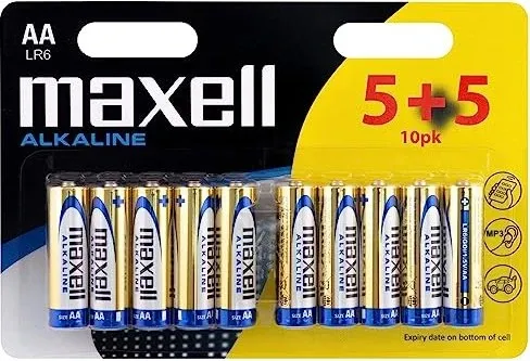 Maxell LR6 Alkaline AA Mignon Batterie 1.5 V 10er Pack