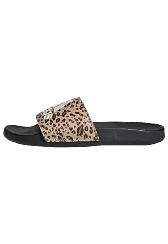 ADIDAS Damen Badeslipper Comfort adilette - Badeschuhe mit verspieltem Blumenprint, ideal für den Sommer nach Yoga oder beim Brunch – bequem und stylisch!