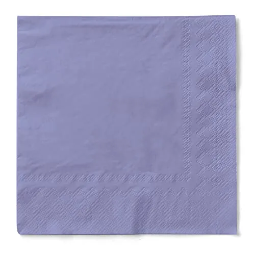 Mank Cocktail-Serviette | Servietten aus Tissue 24 x 24 cm ¼ Falz | Premium Einweg-Serviette | Basic | 150 Stück | praktische Einmal-Serviette für Gastronomie und Feiern | (Lila, 25 x 25 cm)