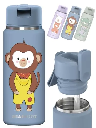 BEARFOOT TINY Edelstahl Trinkflasche Kinder 200ml (Affe
