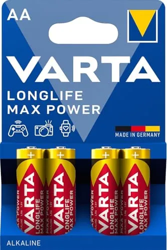 Varta 4706 Max Tech Akku AA 4er Blister - Hochleistungs-Batterien für langlebige Energieversorgung, ideal für Geräte mit hohem Energiebedarf.