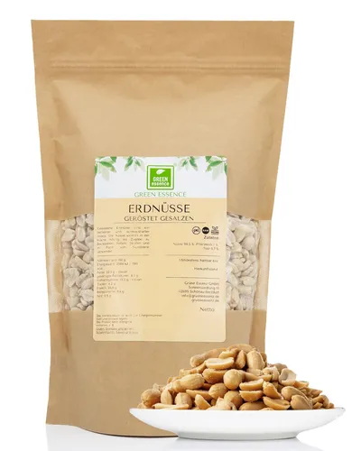 Gesalzte Erdnüsse 500g Geröstete Erdnüsse ohne Schale mit Salz und Öl Knusprig