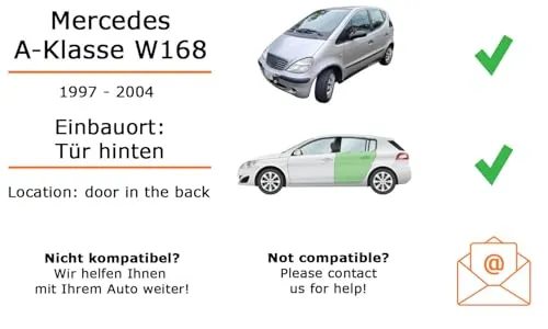 JUST SOUND Eton PRA13 Einbauset für Mercedes A-Klasse W 168 - Auto-Lautsprecher Komplettset mit Eton PRA13 für Mercedes A-Klasse W 168 (1997-2004), bietet beeindruckenden Klang und einfache Installation dank mitgelieferter Adapterringe.