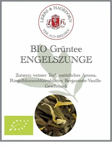 Engelszunge BIO Grüntee 1 kg Ringelblumenblütenblätter. Bergamotte-Vanille-