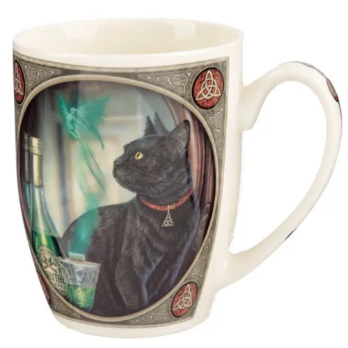 Lisa Parker Absinthe schwarze KATZE Absinth TASSE aus Porzellan NEU/OVP!