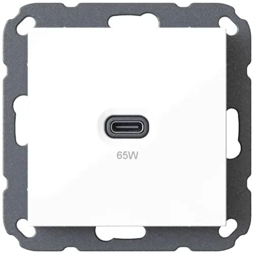 Unterputz USB-Ladestation - 65 Watt USB-C Charger, ideal für schnelle Ladezeiten von Laptops, Smartphones und mehr