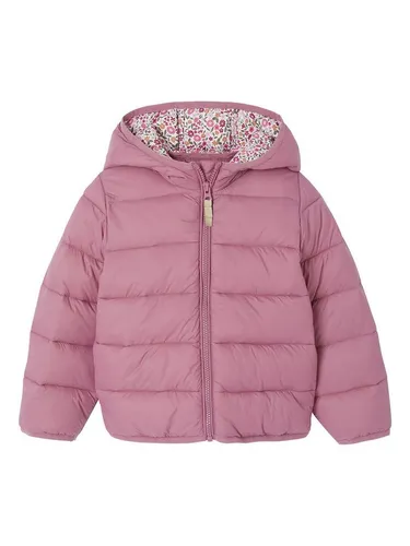Vertbaudet Mädchen Light-Steppjacke mit Kapuze, Recycling-Polyester altrosa 122