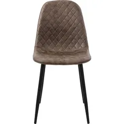 ML-Design Esszimmerstühle 4er Set, Braun - Ergonomische Küchenstühle aus Kunstleder - Esszimmerstühle mit modernem Retro-Design, ergonomischer Sitzhöhe von 48 cm und robustem Metallgestell, ideal für stilvolle und bequeme Essbereiche.