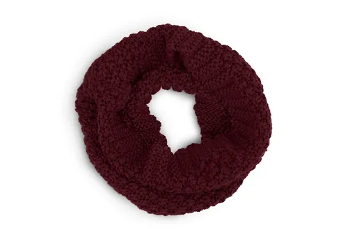 Ehrenkind Schlauchschal Kinder aus 100 % Merinowolle | Grobstrick, Mulesingfrei, Atmungsaktiv & Warm | Nahtloser Loopschal, Halstuch Jungen & Mädchen | Bordeaux