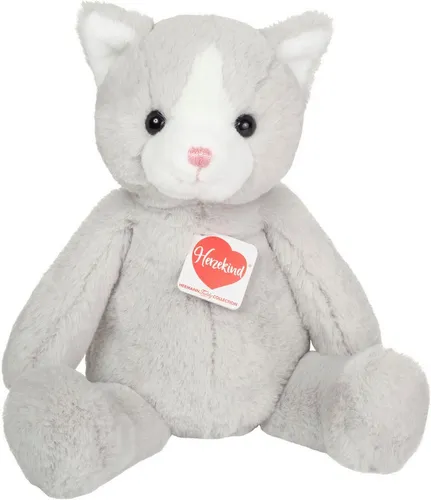 Teddy Hermann Herzekind 93962 Schlenkerkatze Trixi 32 cm - Stofftier & Teddybären: Kuschelige Plüschkatze aus Premium-Qualität, ideal für Kinder ab 0 Monaten, sicher und pflegeleicht waschbar bei 30 Grad.