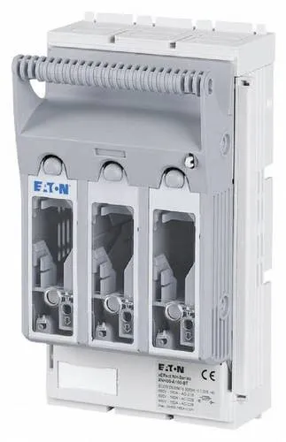 Eaton NH-Lasttrenner 3-p.M8,95qmm Rahmen XNH00-A160-BT - NH-Sicherungs-Lasttrennschalter 3-polig, ideal für hohe Stromlasten bis 160 A, mit optionaler Abschließbarkeit für zusätzliche Sicherheit.